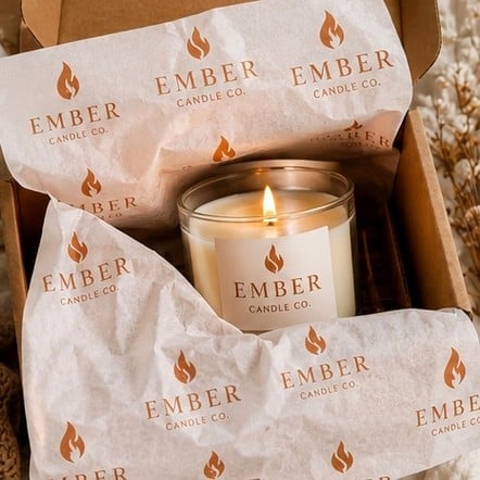 Branded tissue paper with logo
