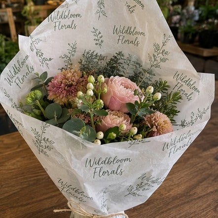 Customized tissue paper for florists and gift shops