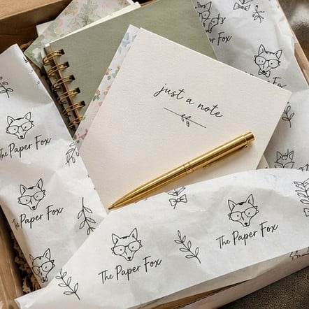 Promotional custom tissue paper with company logo