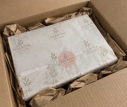 Tissue paper with logo — customer photo